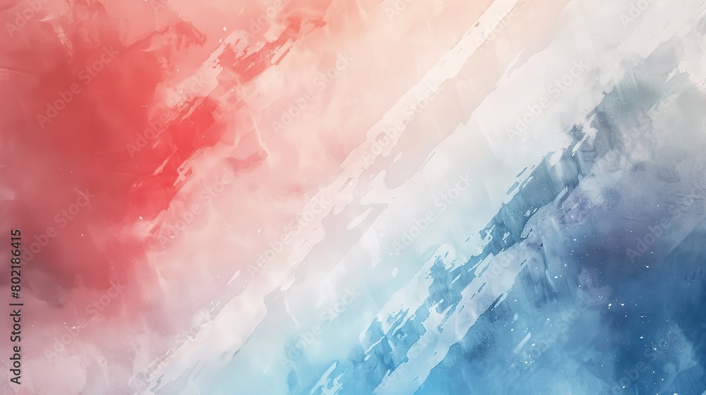 Abstract Watercolor Background American Flag

