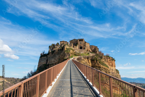 the only access route to the famous city of Civita di Bagnoregio photo