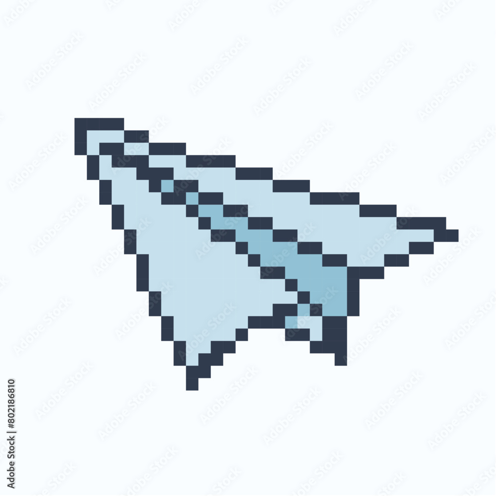 PAPER PLANE ICON PIXEL ART PAPER PLANE ICON PIXEL ART