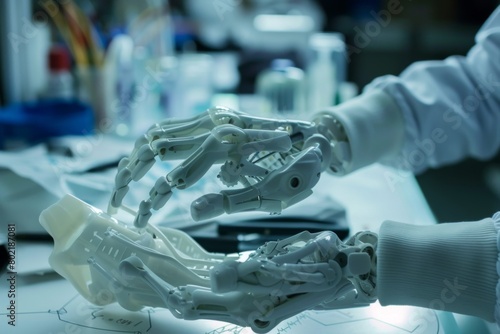 Robotic Hand Interacting with Human in Laboratory