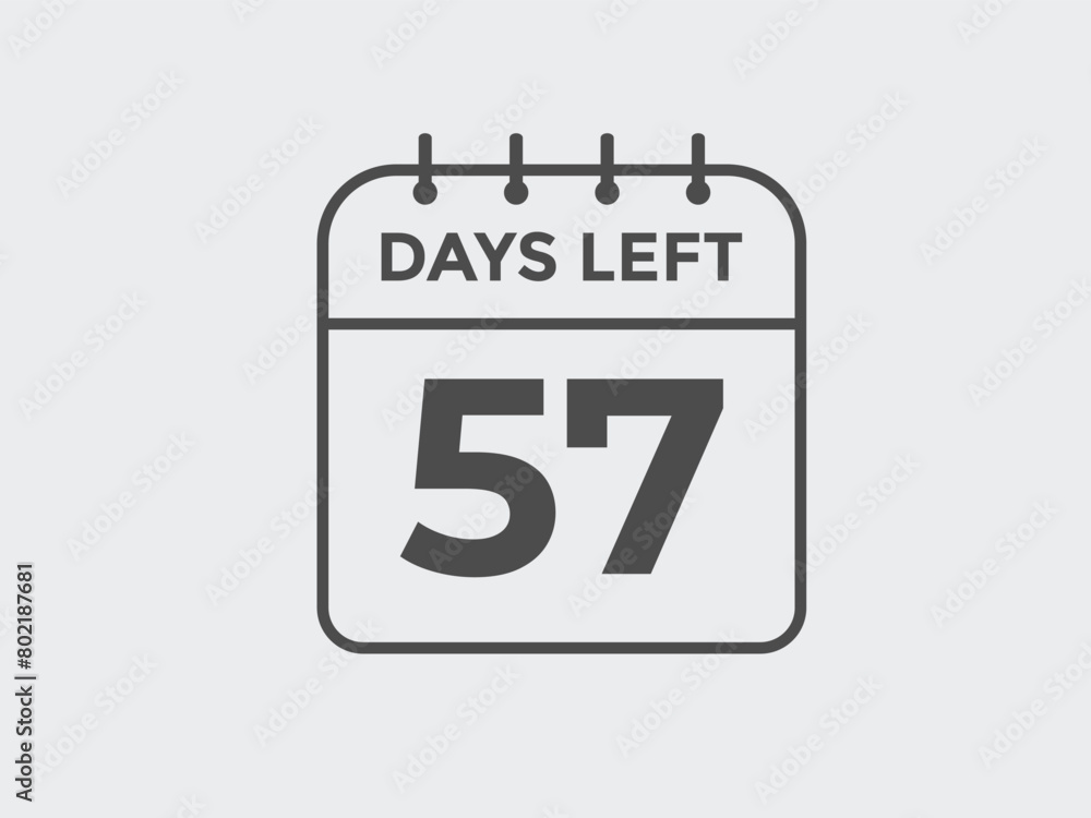 57 days to go countdown template. 57 day Countdown left days banner design. 57 Days left countdown timer
57 days to go countdown template. 57 day Countdown left days banner design. 57 Days left countdown timer