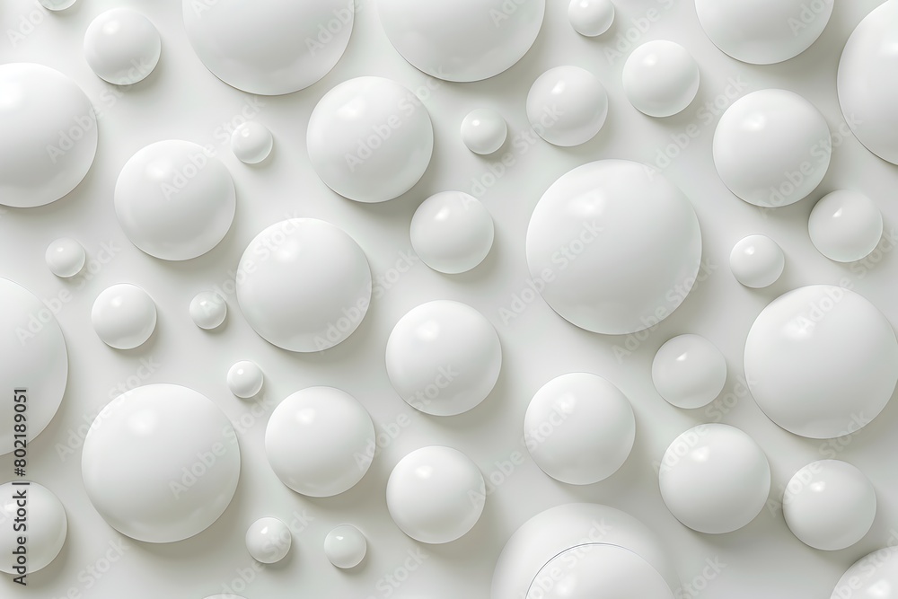 3D render of white spheres wall background. Abstract minimal wallpaper with texture made from round balls. Minimalist 2D illustration in the style of stock photo, high quality. 3D render of white spheres wall background. Abstract minimal wallpaper with texture made from round balls. Minimalist 2D illustration in the style of stock photo, high quality.
