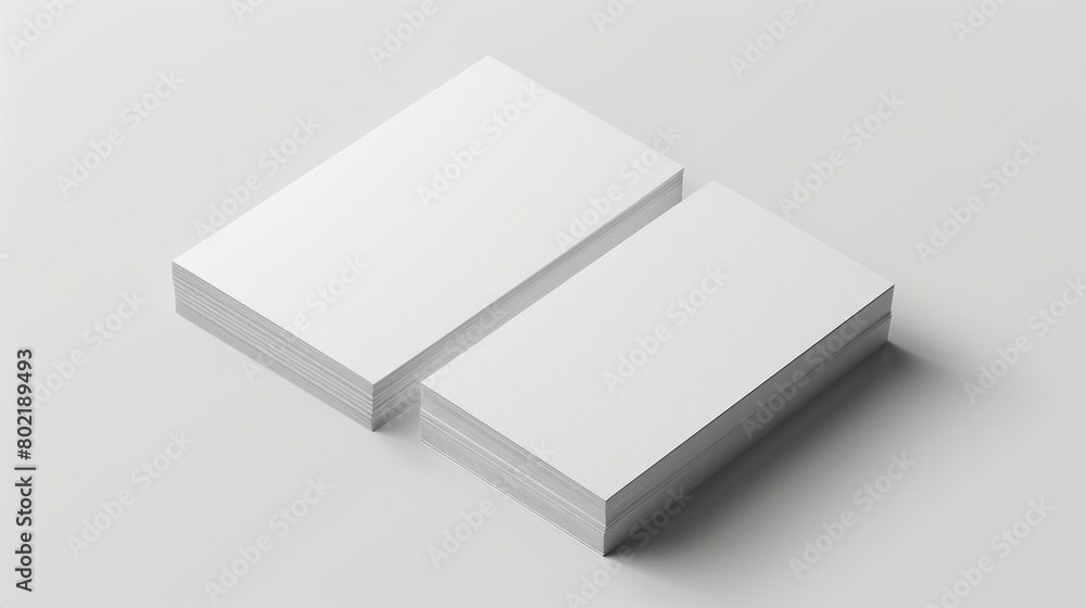Sleek and clean white paper stacks perfect for mockup designs in a minimalist setting Sleek and clean white paper stacks perfect for mockup designs in a minimalist setting