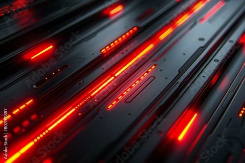 Futuristic technology abstract background with glowing lines, rendering