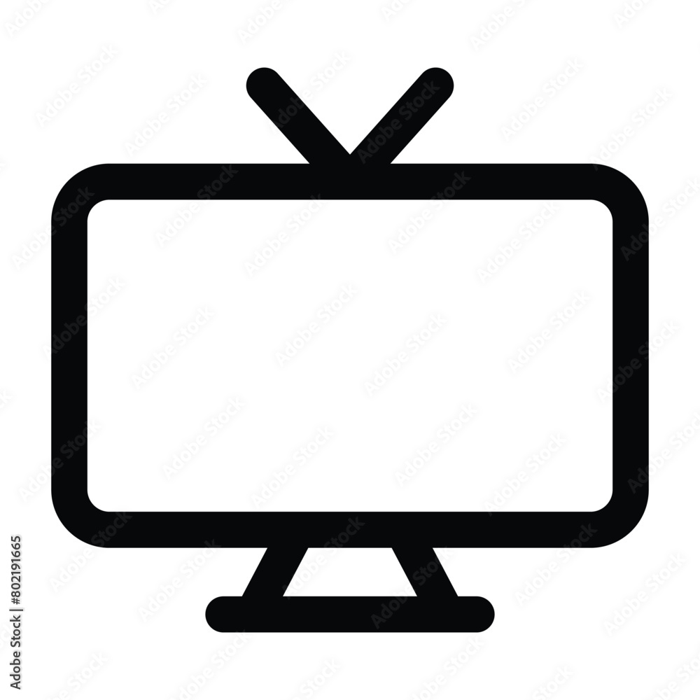 Simple TV icon. The icon can be used for websites, print templates, presentation templates, illustrations, etc Simple TV icon. The icon can be used for websites, print templates, presentation templates, illustrations, etc