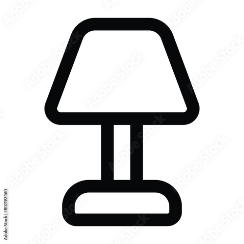 Simple Table Lamp icon. The icon can be used for websites, print templates, presentation templates, illustrations, etc 