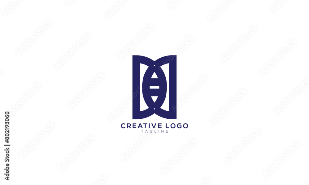 Fototapeta premium DD DED Abstract initial monogram letter alphabet logo design