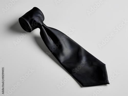 Black tie isolated on neutral background