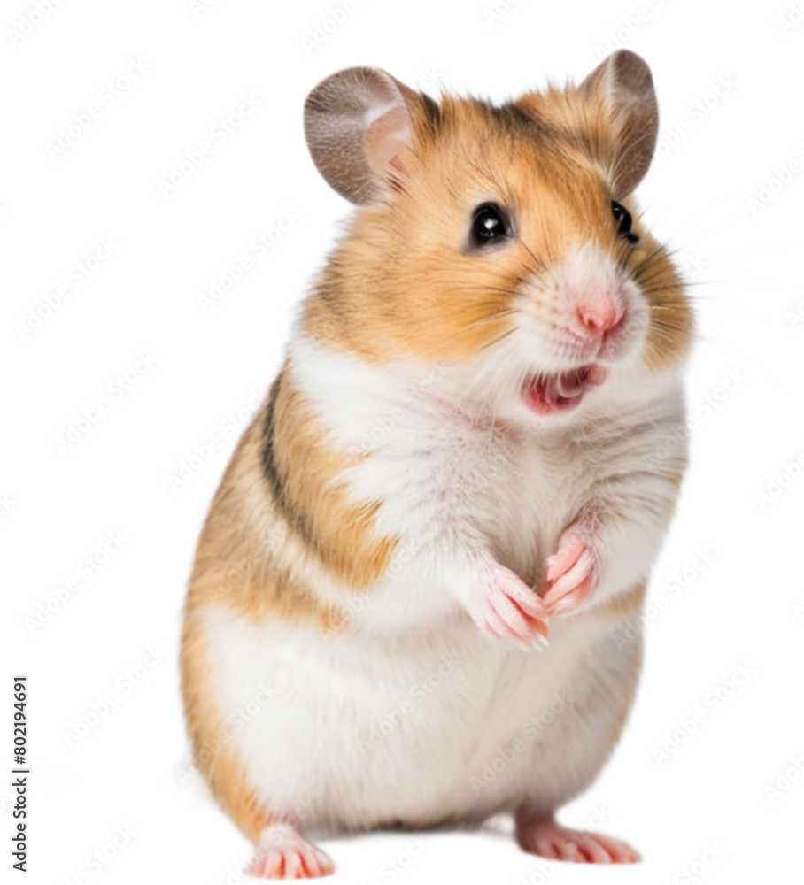 standing hamster isolated on WHITE background cutout standing hamster isolated on WHITE background cutout