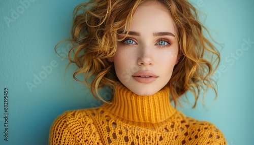 portrait of a girl in yellow sweater