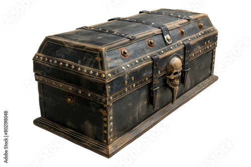 Coffin mystery isolated on transparent background.