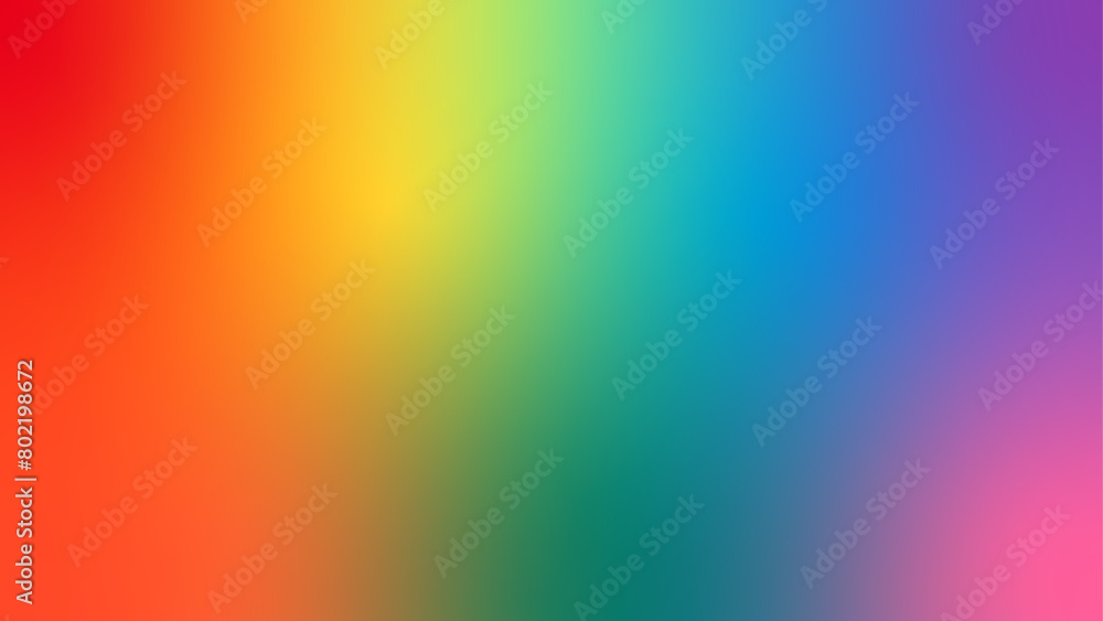 Smooth gradient rainbow background, red, orange, yellow, blue, green, purple, pink