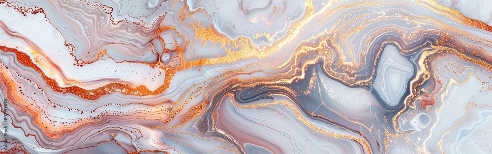 Fluid Elegance of Swirling Alcohol Ink Marble Art Fluid Elegance of Swirling Alcohol Ink Marble Art