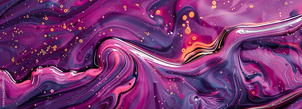 Obraz premium Magenta Colors Liquid Paints