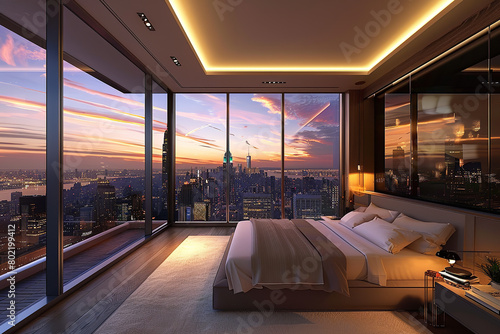 A penthouse suite designed for millionaires offers sweeping city views and ultra-modern amenities - epitomizing urban luxury living