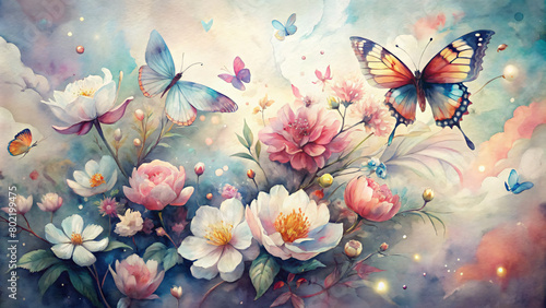 A Cluster of Butterflies on a Flower © Sergey