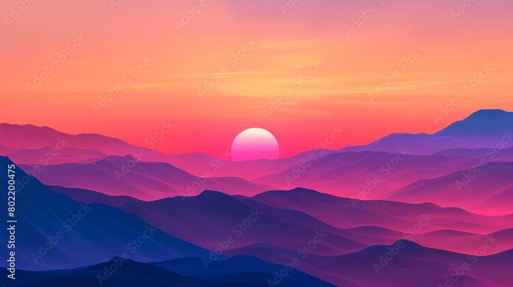 Explore a sunrise gradient background alive with vibrancy, where bold ...
