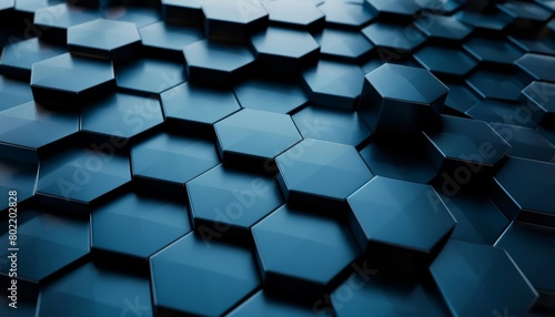 Hexagons pattern meticulously assembled in the Background, presenting a tessellated masterpiece of shape and form, Sharpen 3d rendering background