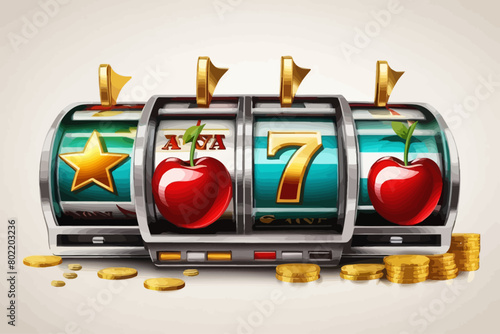 slot machine lucky play illustration 