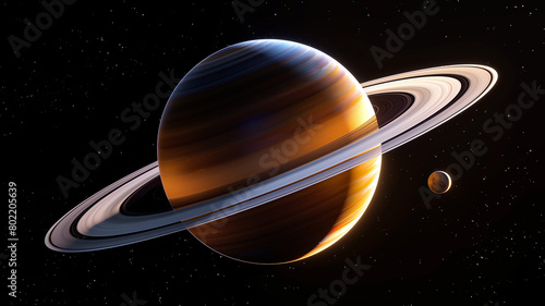 A ringed planet with a vibrant atmosphere  reminiscent of Saturn