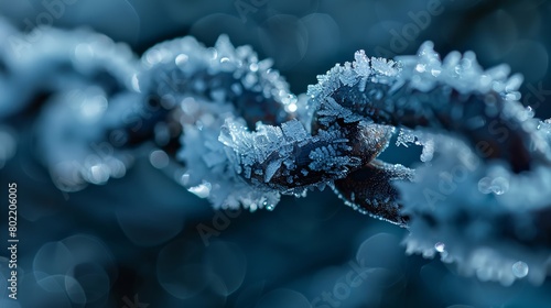 Frost-bound chains encased in ice crystals, depicting the might of unbreakable bonds.