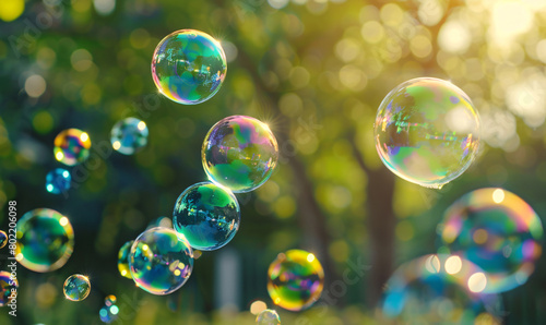 soap bubbles background-generative aI