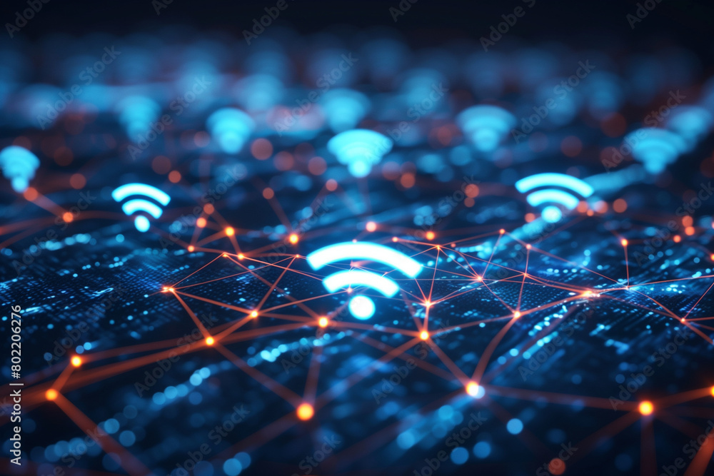 Wi-Fi access points on a virtual map Wi-Fi access points on a virtual map