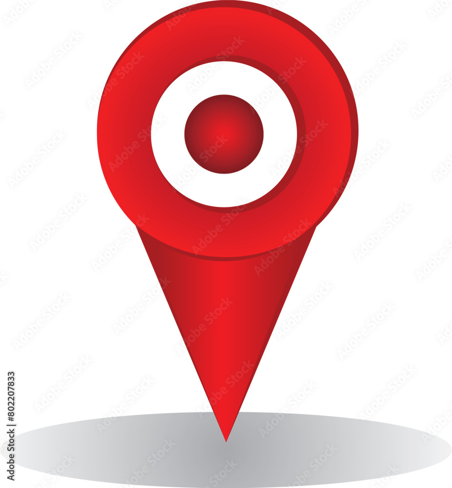Red map pointer icon marker gps location flag vector Red map pointer icon marker gps location flag vector
