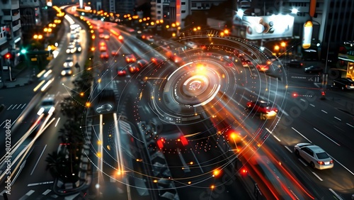 Utilizing Advanced Technology for Precise Navigation and Traffic Management. Concept Urban Planning, Smart City Solutions, Transportation Technology, Traffic Optimization, GIS Applications