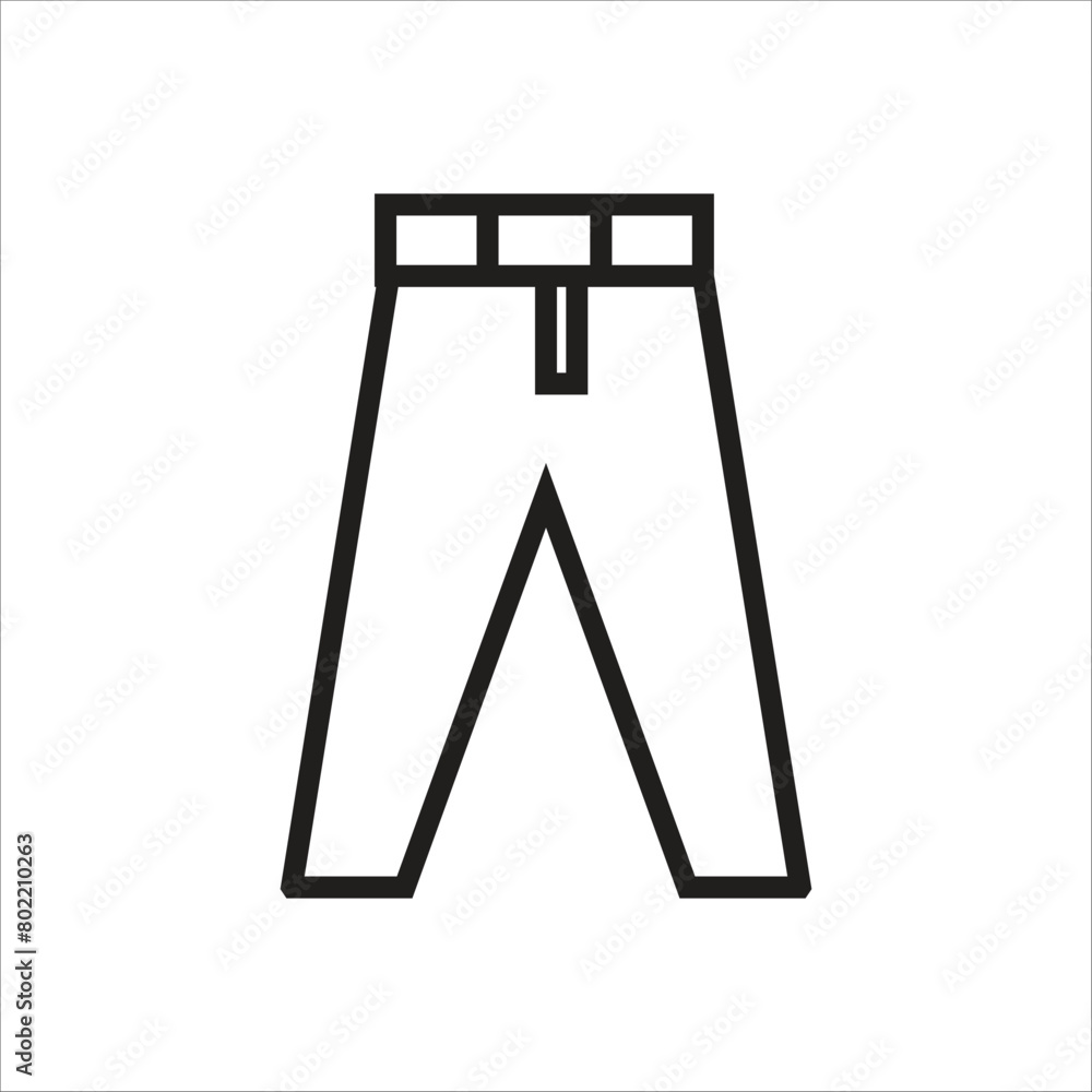 long pants vector icon line template long pants vector icon line template