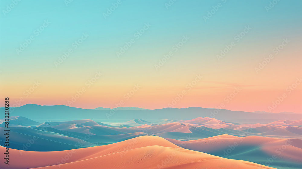 Dive into a gradient background that seamlessly transitions from desert