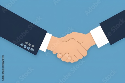 business deal success shake hand illustration