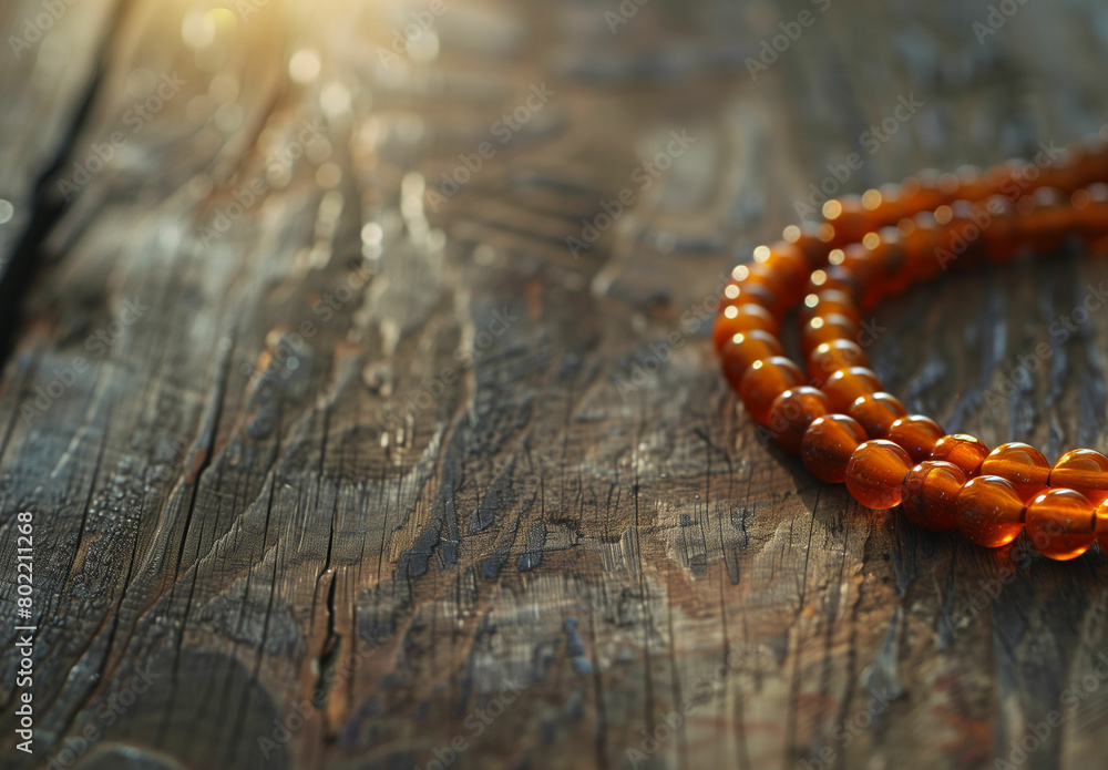 rosary with old wooden background rosary with old wooden background