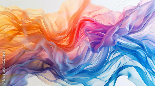 Discover the captivating dance of colors as they seamlessly merge into a stunning gradient wave. photo