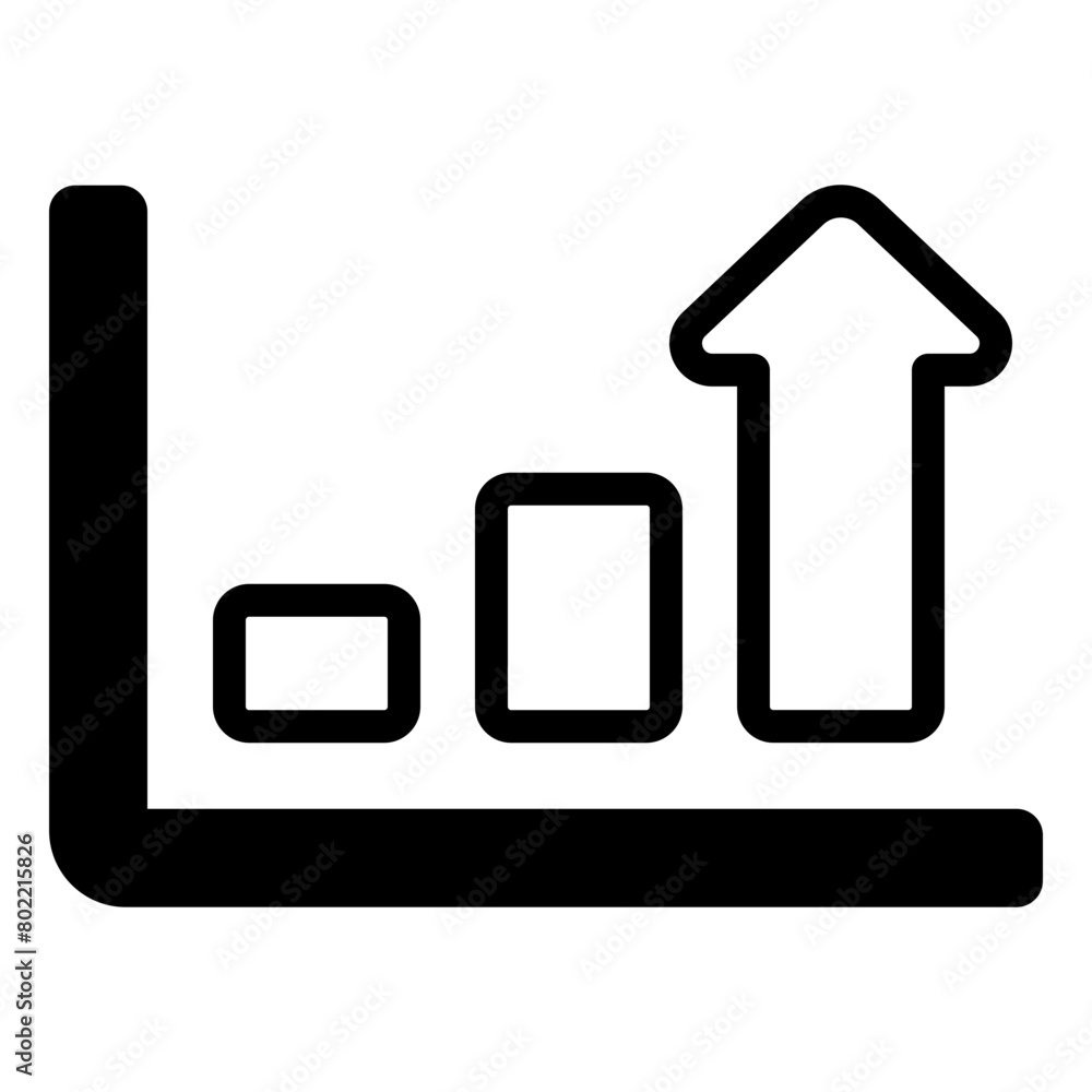 bar graph increase icon bar graph increase icon