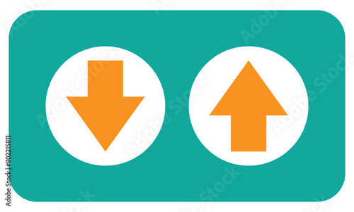 Up and Down Arrows icon vector isolated on white background, logo concept of Up and Down Arrows. EPS 10.