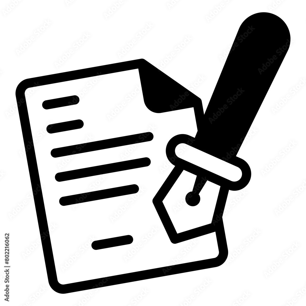 signing document icon signing document icon