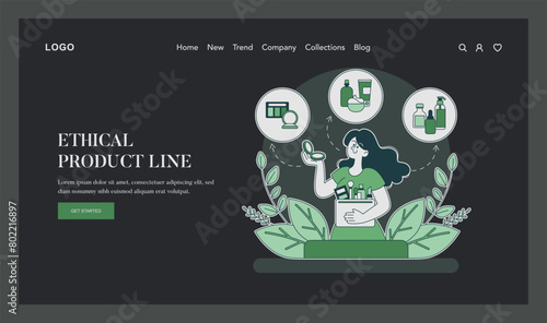 ethical cosmetics. Flat Vector Illustration