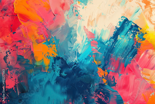 Bright artistic splashes. Abstract painting color texture. Modern futuristic pattern.