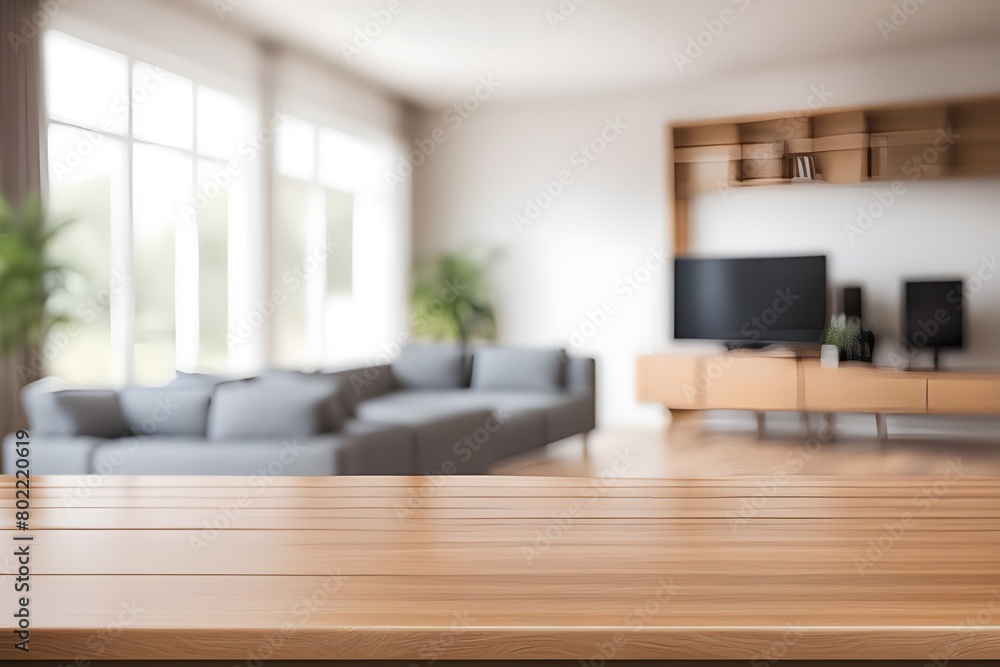 empty table in living room empty table in living room