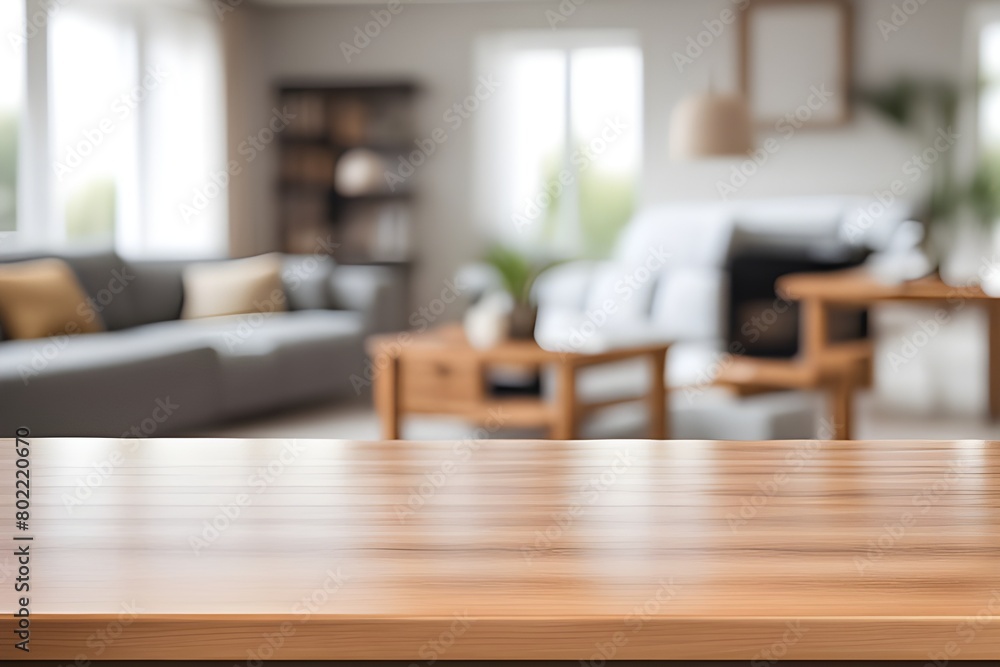 empty table in living room 