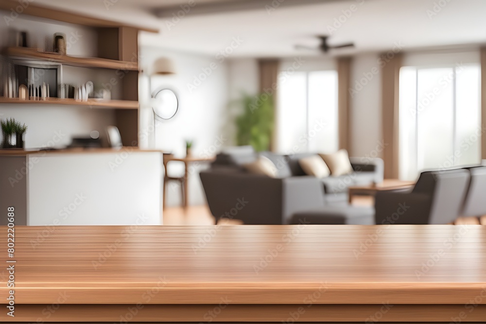 empty table in living room 