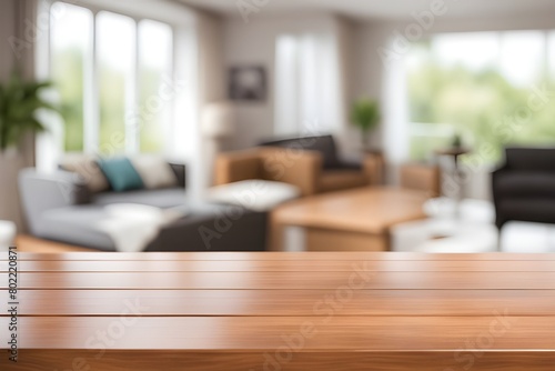 empty table in living room 