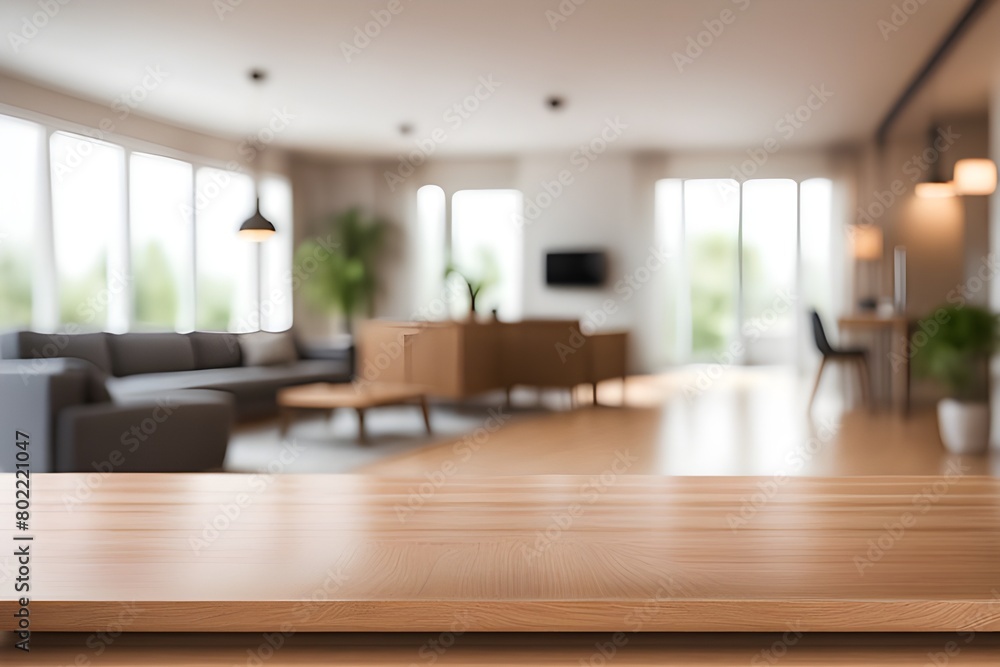 empty table in living room empty table in living room