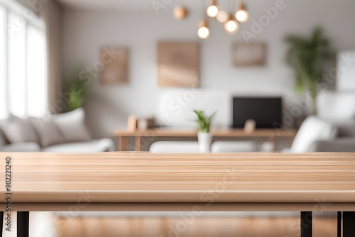 empty table in living room 