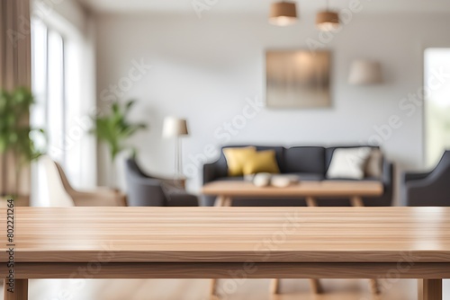 empty table in living room 