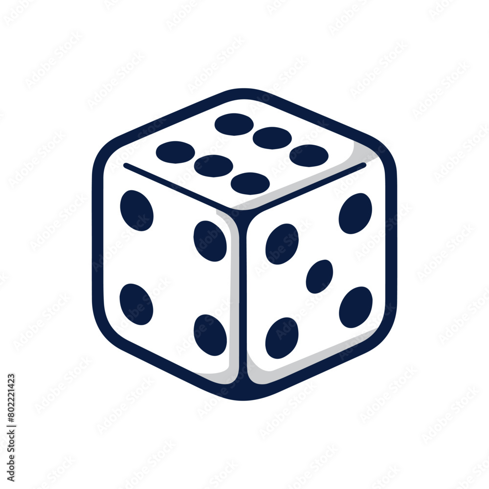 simple dice cube for game vector illustration template design simple dice cube for game vector illustration template design