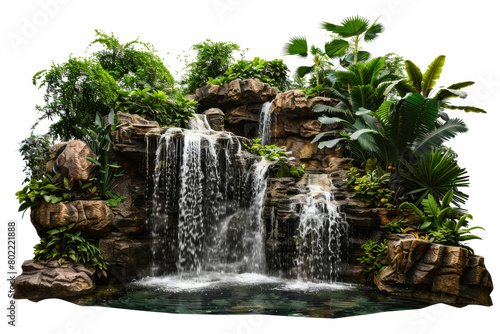 Waterfall in a Tropical Jungle, 