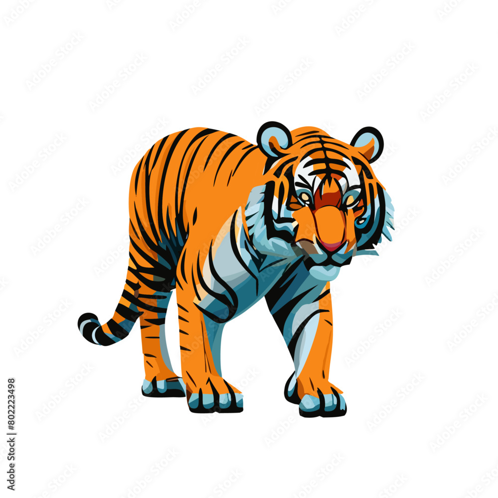 Obraz premium tiger on white