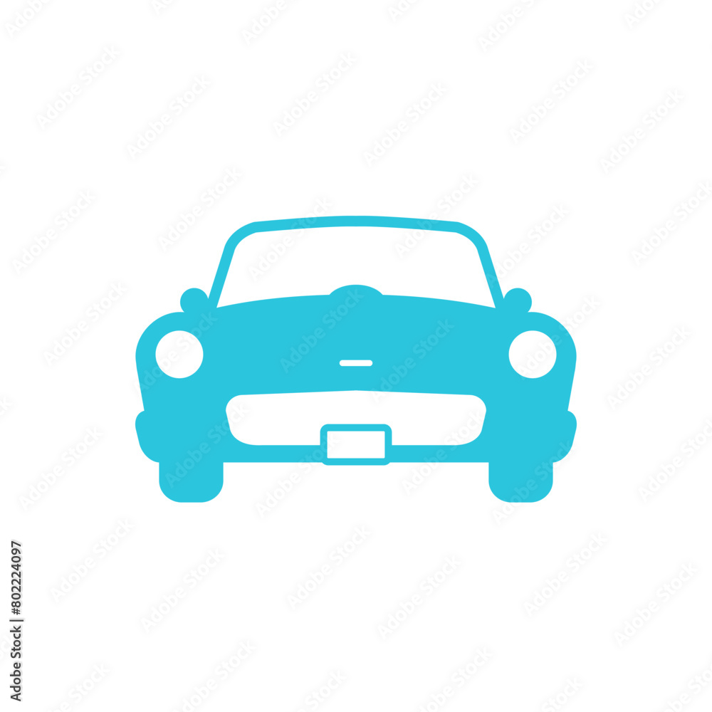 Car, oldtimer cabriolet icon, Isolated on white background. From blue icon set. Car, oldtimer cabriolet icon, Isolated on white background. From blue icon set.